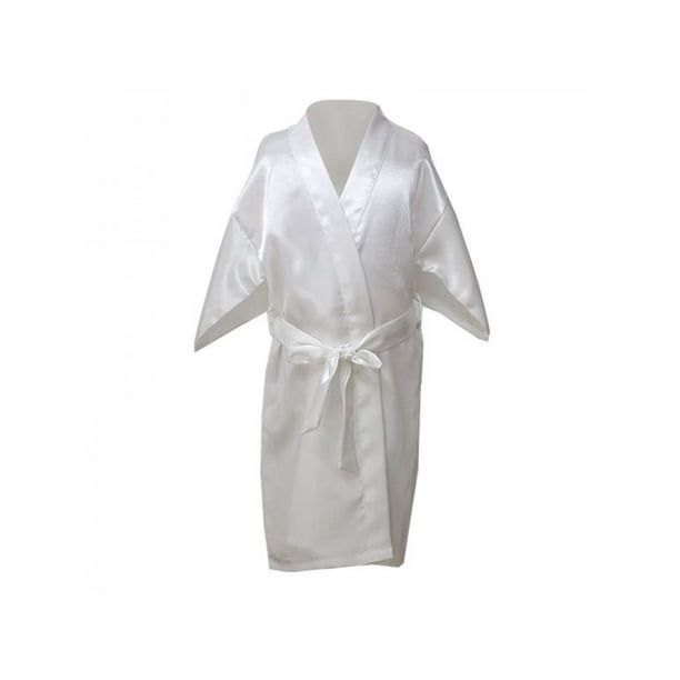 Baby Boys Girls Solid Silk Satin Kimono Robes Bathrobe Toddler Kid Sleepwear Clothes